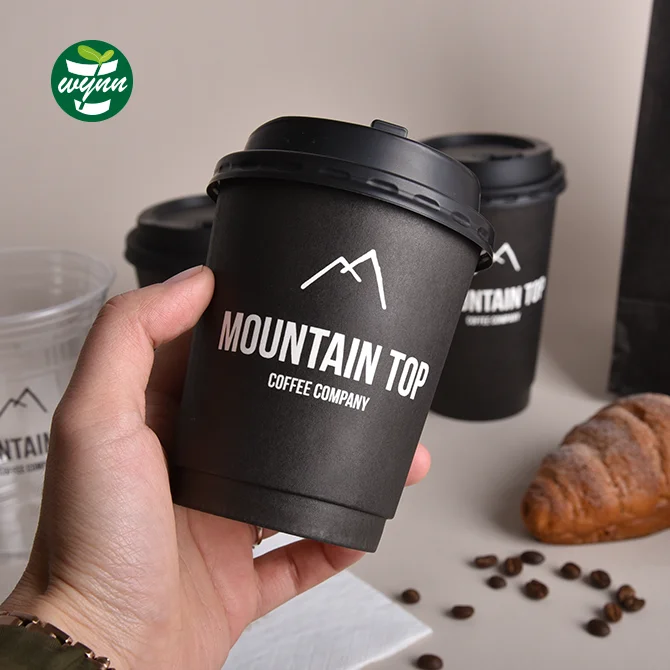Wholesale Private Label Custom Printing Colors Manufacturer Paper Double Wall Disposable 12oz Tea Coffee Paper Cup