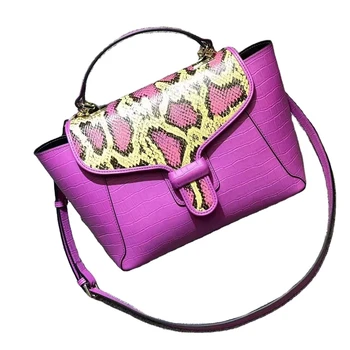 2022 Luxury Designer Skin Pattern Lady Handbags Genuine Leather Messenger Bag Female Snake Skin Handbag For Women