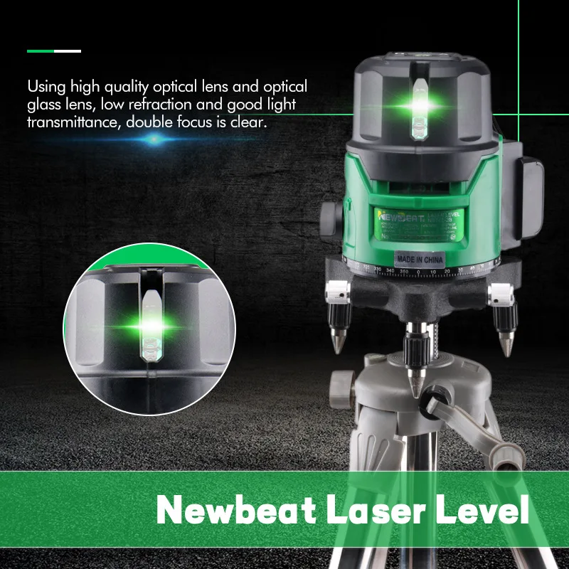 Laser Is Clearly Visible in sunlight 2-line Green Light Level Fan Small Building Laser Infrared Line Projector
