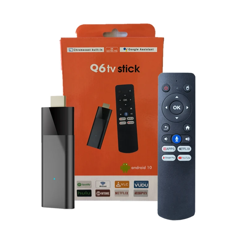 その他 Dongle Q TV Stick Homatics Q Dongle Android TV Ultra 4K HD (Chromecast, Google