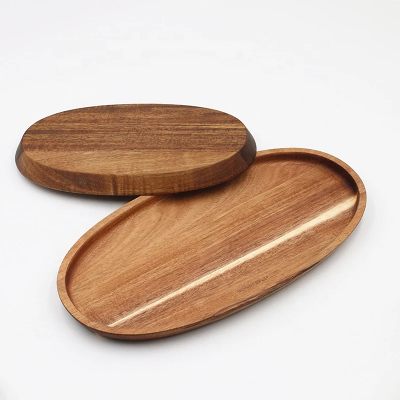Rectangle Wood square Shape  Serving Wooden Food Plate Bread Wood Tray for Cake