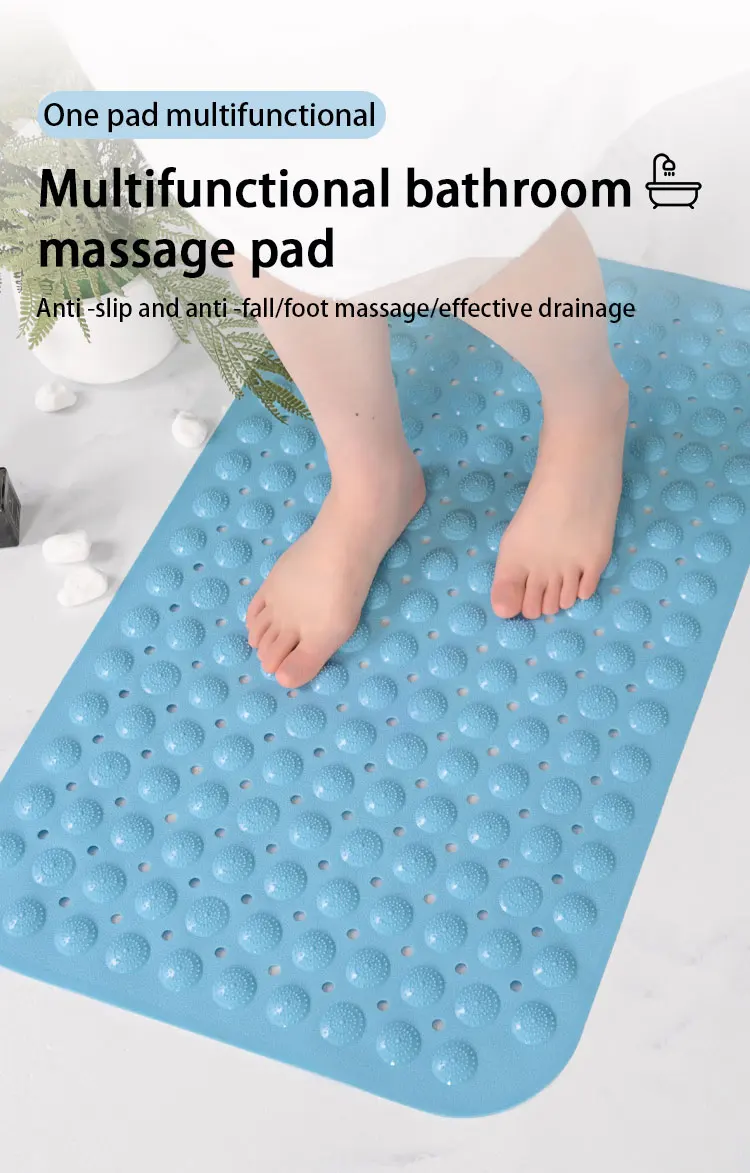  Bathroom Non-slip Mat Bath Anti-fall Toilet Shower Massage Foot Floor PVC Massage Bath Mat supplier