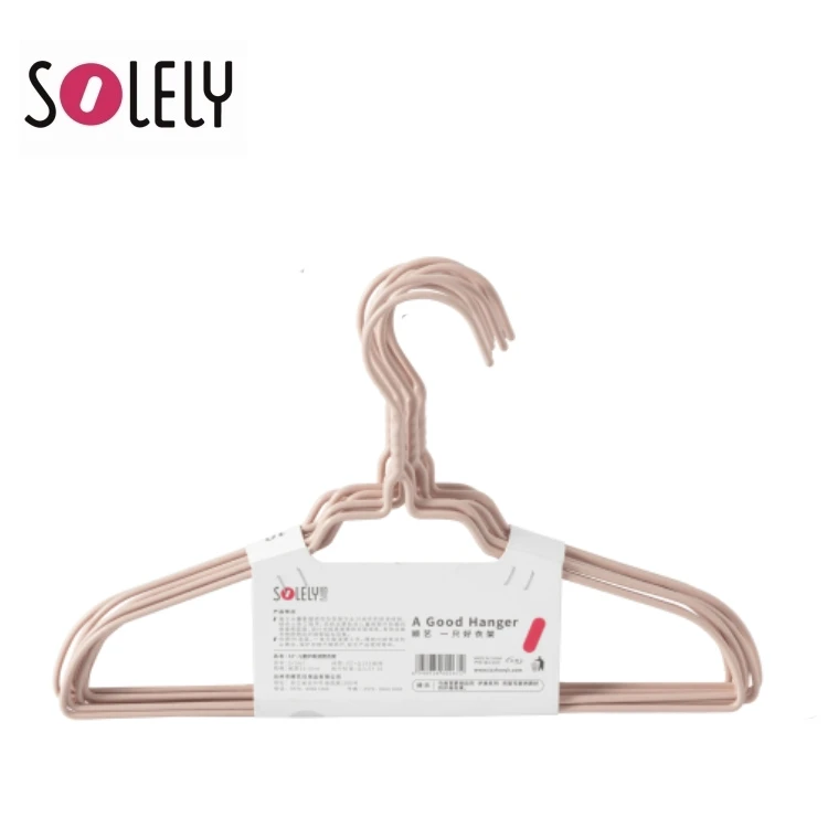 SOLELY 10PCS Child Kids Plastic Coloured Coat Hanger for clothes