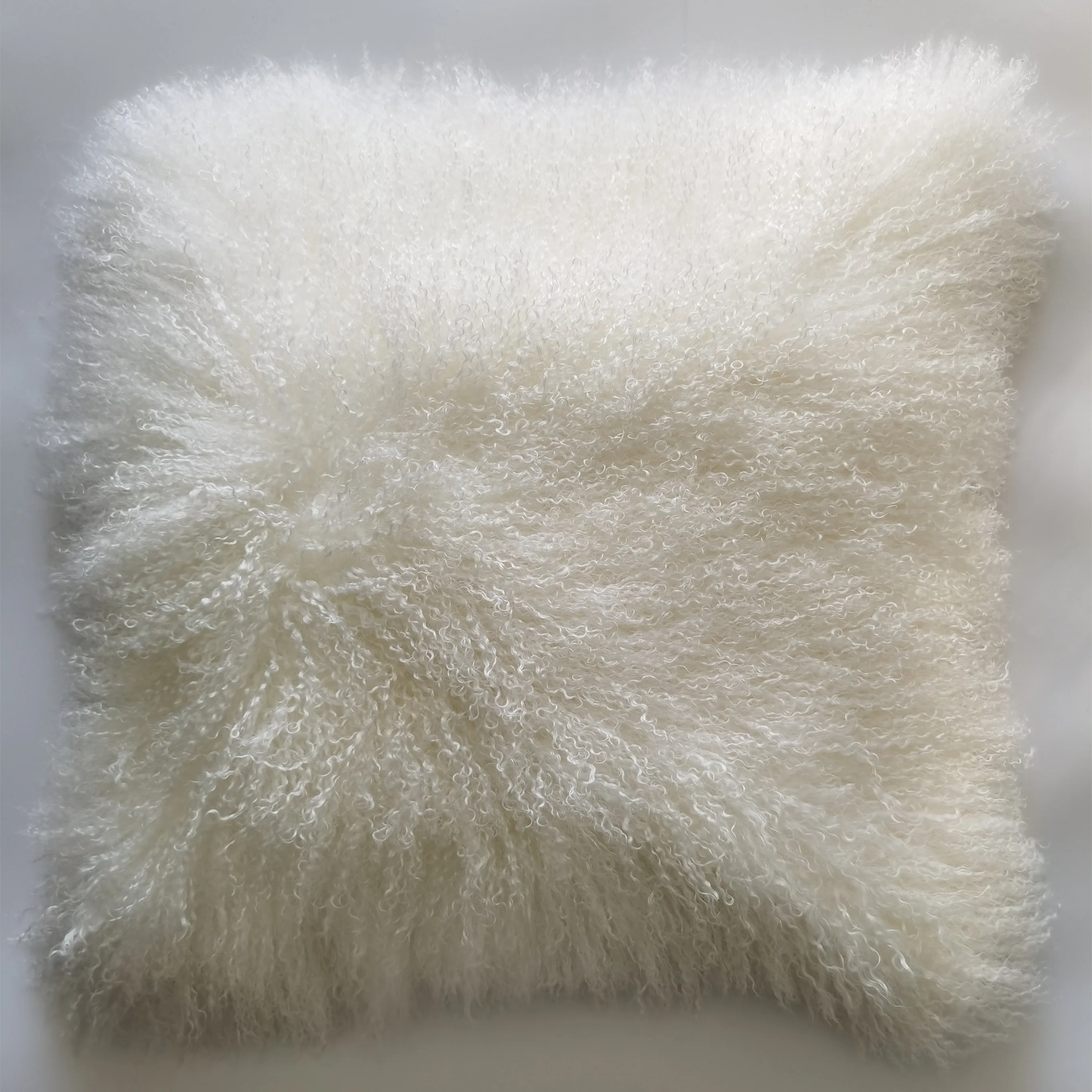 Роскошная прочная наволочка из натурального вьющегося меха, наволочка из натуральной монгольской овечьей шерсти, подушка из тибетской овчины
