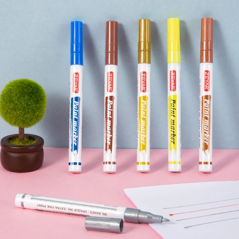 Индивидуальный маркер для краски на масляной основе ZEYAR, сертификат AP, очень тонкие перманентные и водонепроницаемые чернила