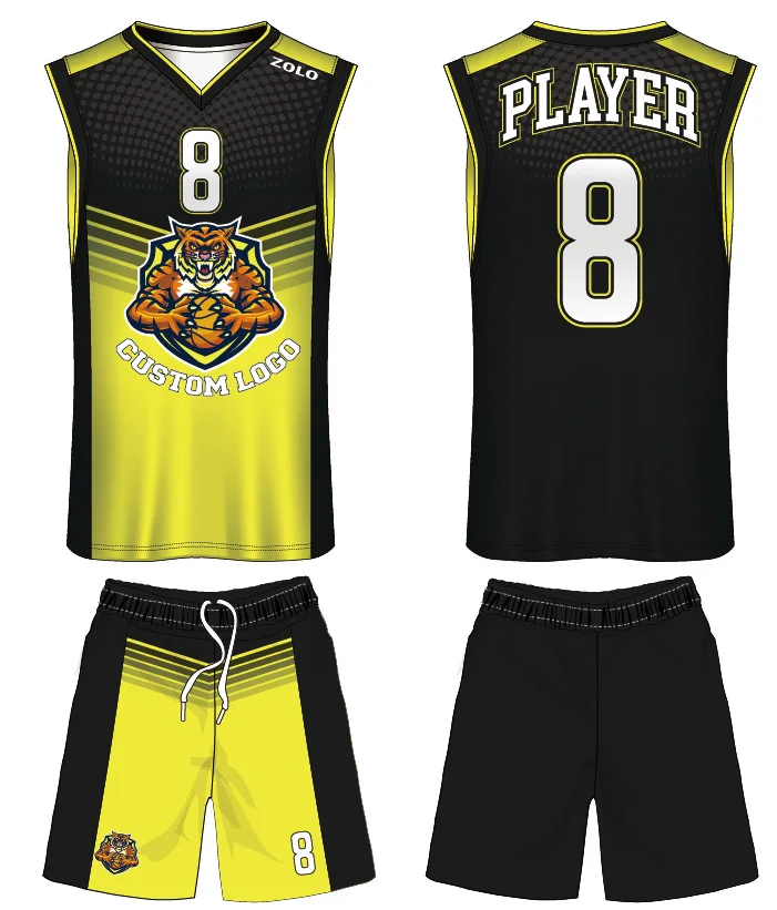 Basketball Jersey Uniform Design Color Yellow New Style Customized