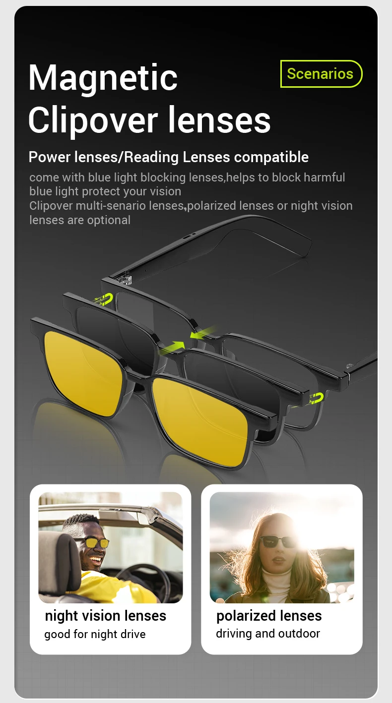 If you are searching for a supplier of a product with perfect quality control and highly competitive prices, which gives you an advantage in expanding your local market, then contact us now!  Competitive suppliers of  KX32  Smart Glasses BT Calling Magnetic Anti-Blue Sunglasses Wireless Smart Audio Music Glasses for Men Cycling