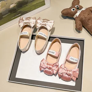 Bow Summer Slip-On Children's Shoes 1-6 Years Old Girls' Ballet Flats Princess Cute Little Girls