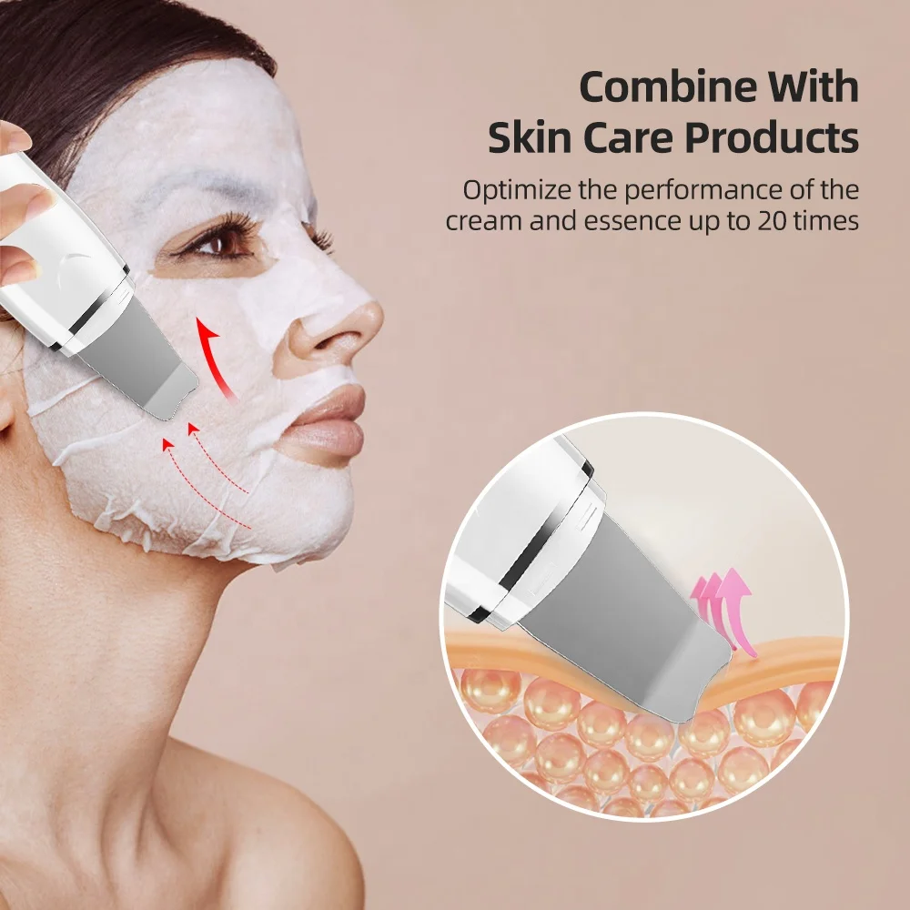 24k/s超音波フェイスクリーナー スキンスクラバー スパチュラデバイス