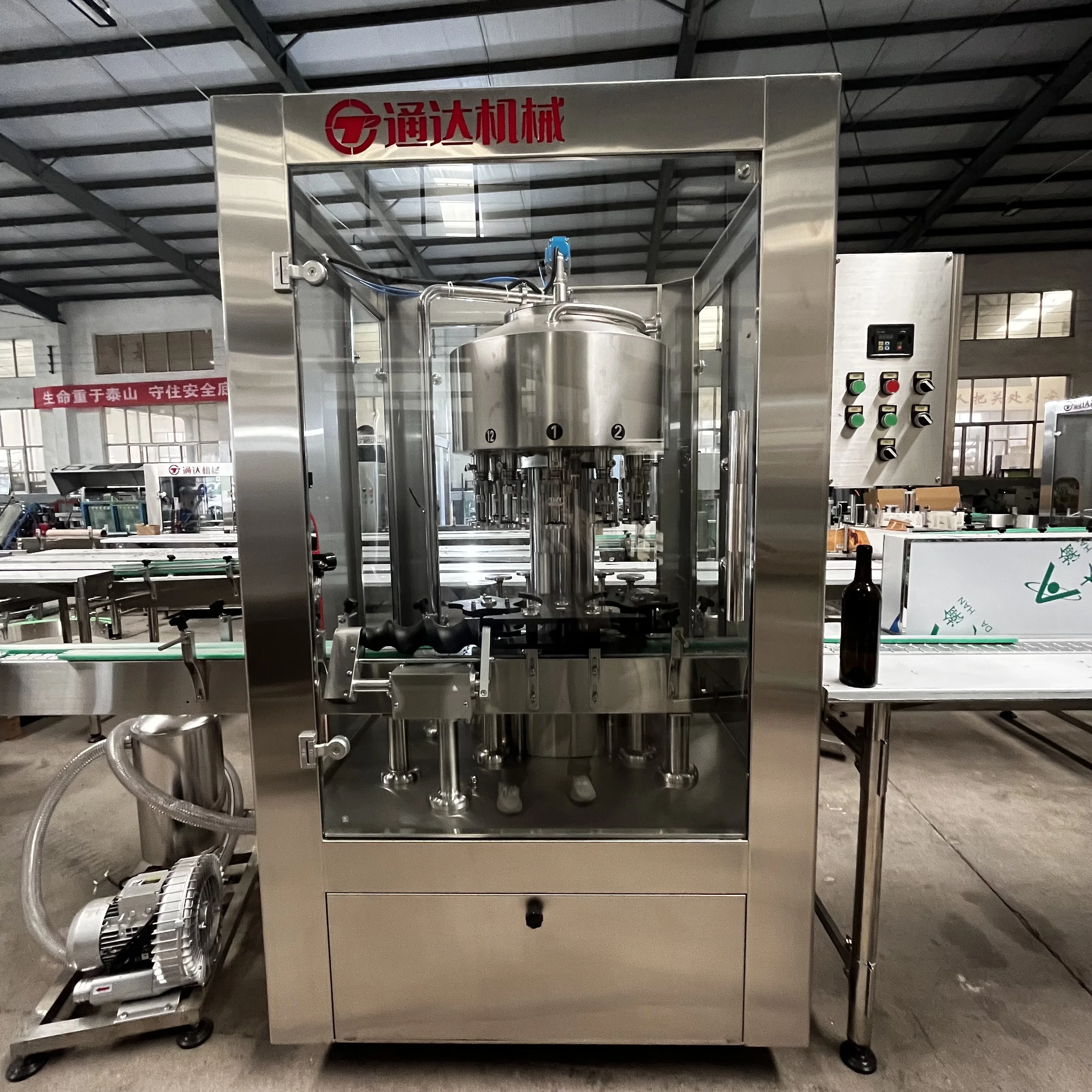 Fully Automatic Counter Pressure Filling Machine Rotary Filler Grape Wine Bottling Machine