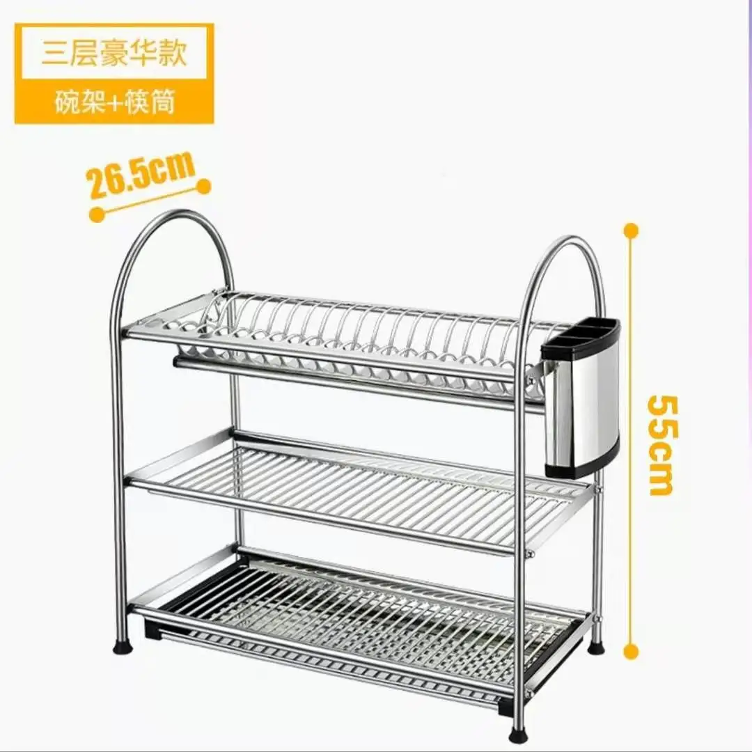 Home Basic Dish Drying Rack Container Dish Rack Plate Display with Ss 304 Material