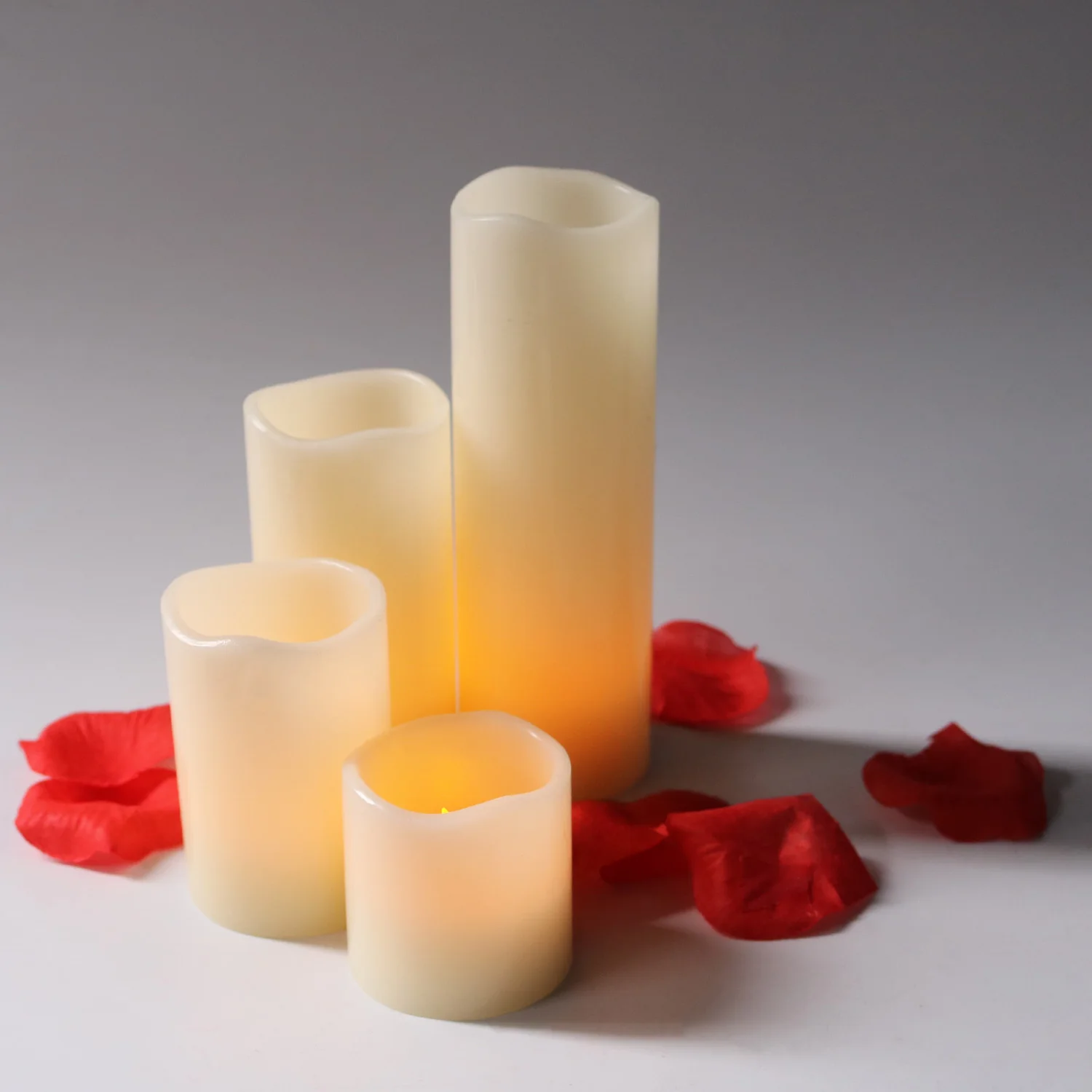 Richland Yellow Pillar Candles Set Of 3 On