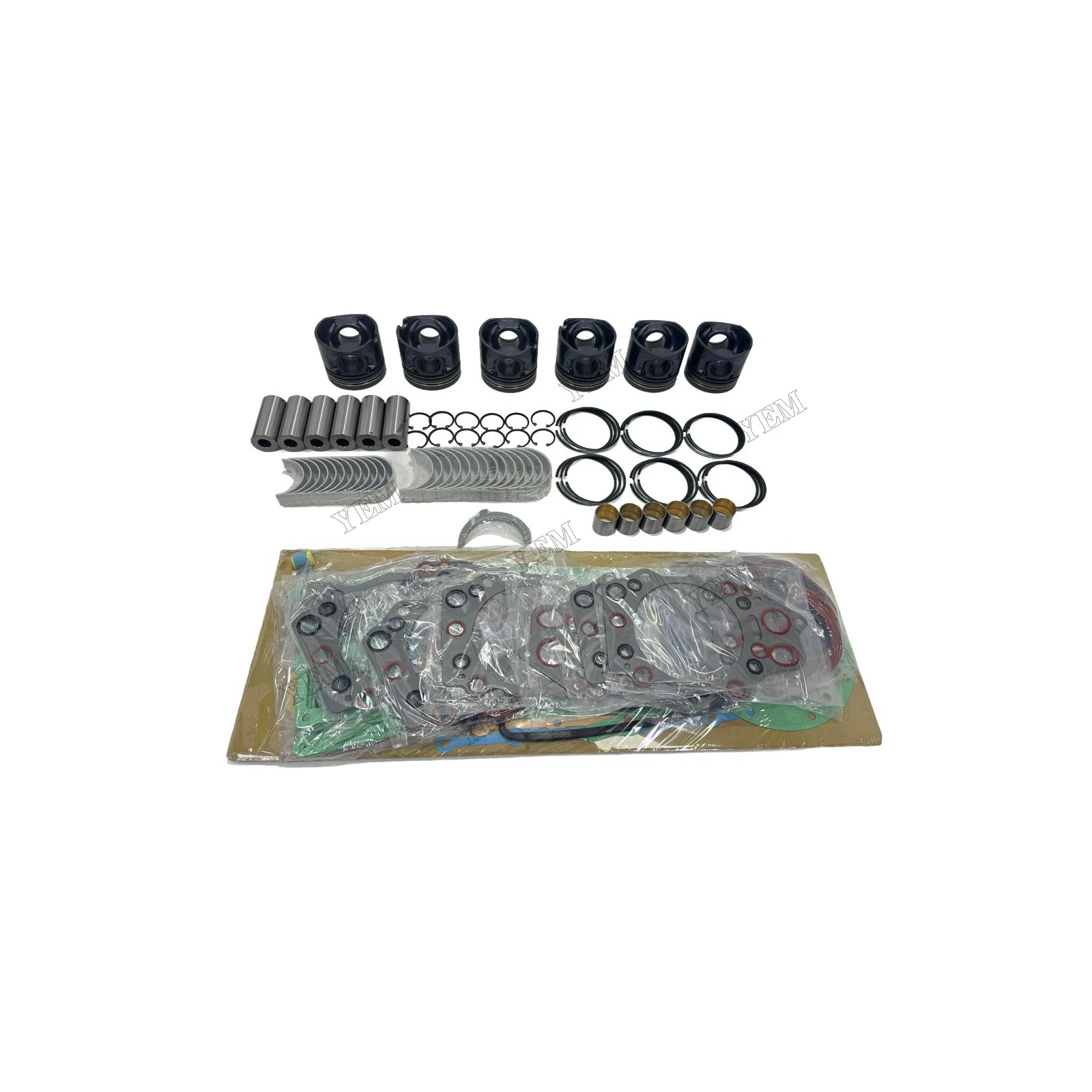 Repair Kit With Full Gasket Set Piston Rings Bearings Suitable for Komatsu 6D140 Engine Parts Manufacturer