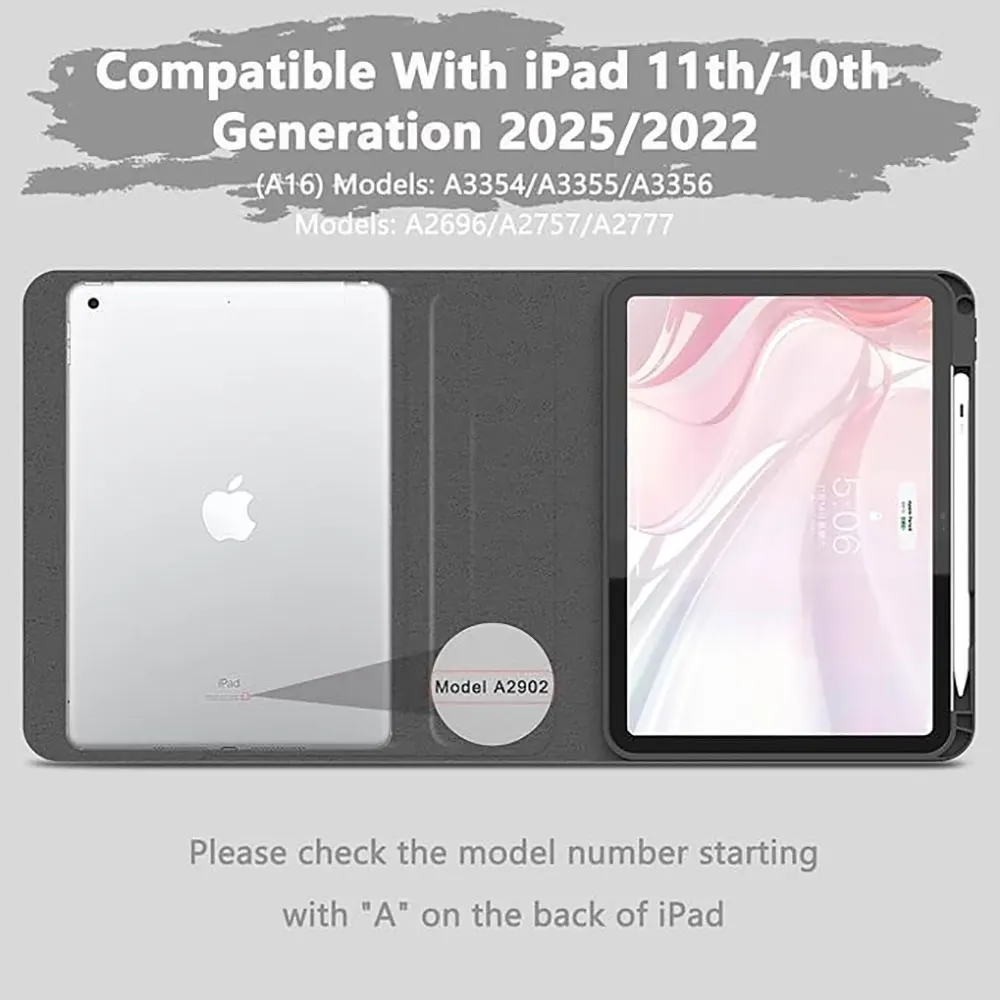 product magnetic wireless detachable keyboard case for ipad 11 inch with stand flip cover pen holder laudtec-8