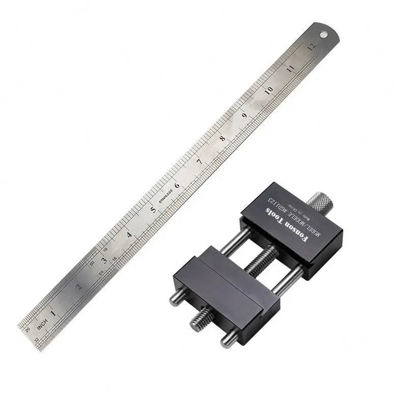TEBAK W-67 Square 45-90Degree Marking Gauge Line Scriber Fixed Position Measuring Tool Adjustable Steel Ruler