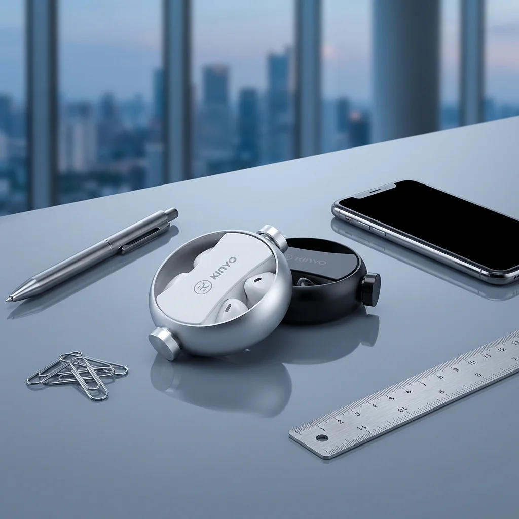 Best-selling KINYO A20 OEM Wireless Earbuds With Mic Tws Headphone Cute and Compact Rotatable Mini Music Open Ear Auriculares