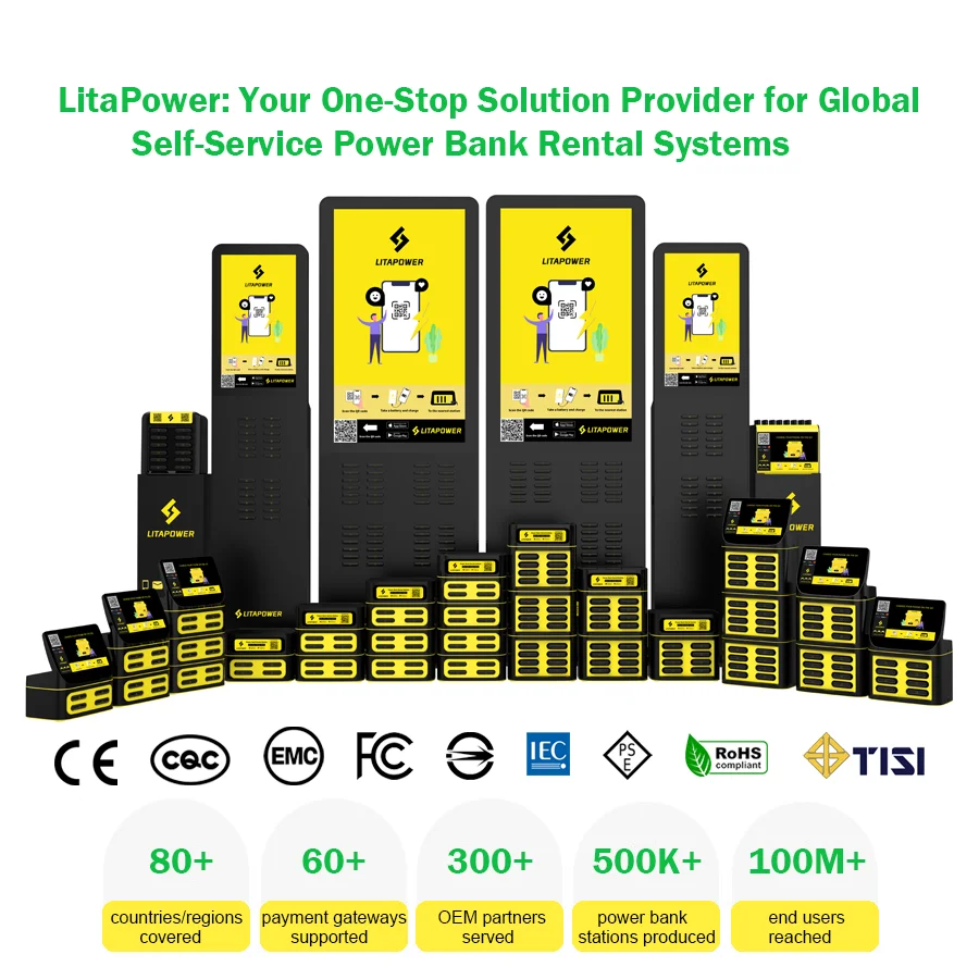 Customized Software Team 8 Slots Sharing Power Bank Station for Clubhouse Without Power Banks
