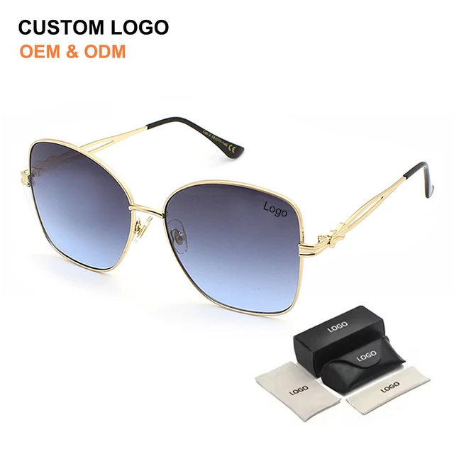 Oversized Custom 3d Metal logo Sunglasses UV400 Women Luxury Brand Men Sun Glasses Supplier Manufacturing Shades 2025