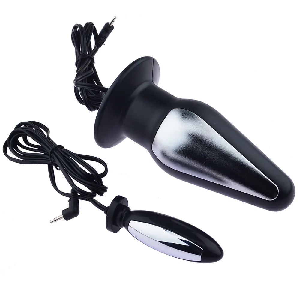 Electro Shock Large Anal Plug 52*130 mm Electric Anal Butt Plug Perl  Prostata Massage Medical Device Sex Toys for Men Woman
