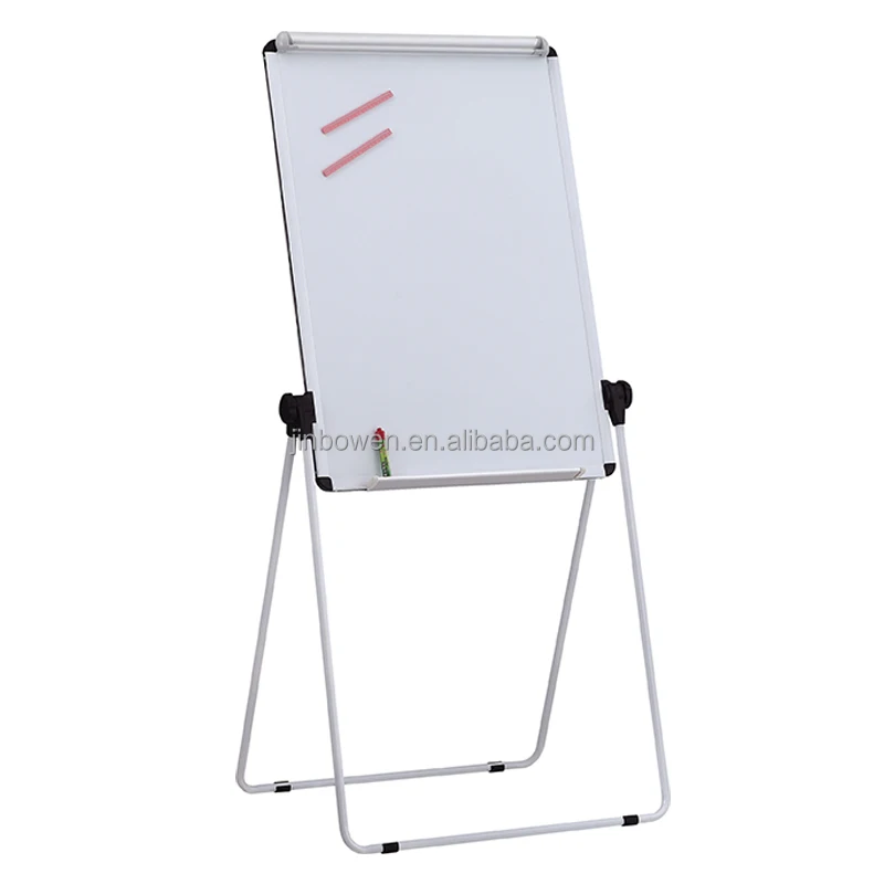 KBW Height Adjustable White Board Stand 360 Degree Rotation Flip Chart Double Side Teaching Whiteboard for Office Use