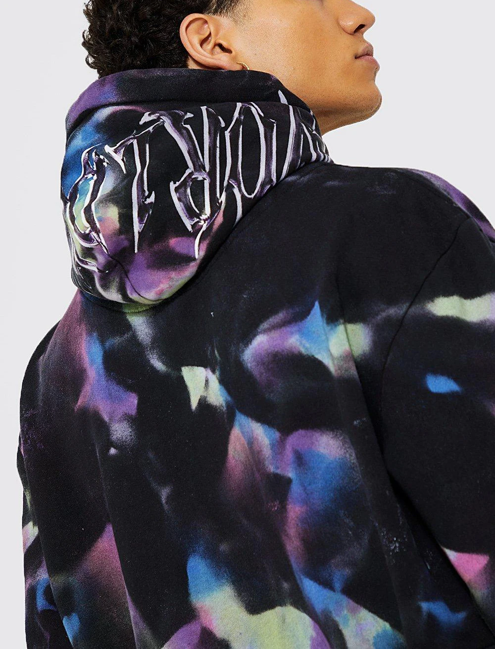 New Design Oversized Men Tracksuit Two Piece Tie Dye Hoodie Street Wear Men Pockets Pants Set gallery 2