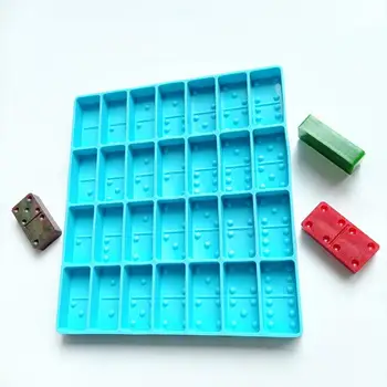 ISuperb 2 Stück Domino Silikonformen – Für Schokolade, Harz, DIY Basteln & Backen, 20,5 X 11,2 Cm