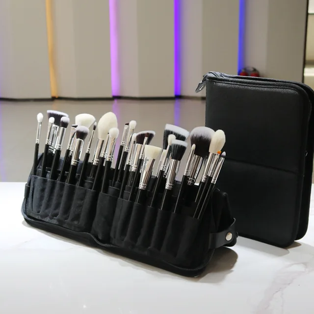 High Quality Private Label 25 pcs New Arrival Makeup Brush Set with Fan Brush - Image 5