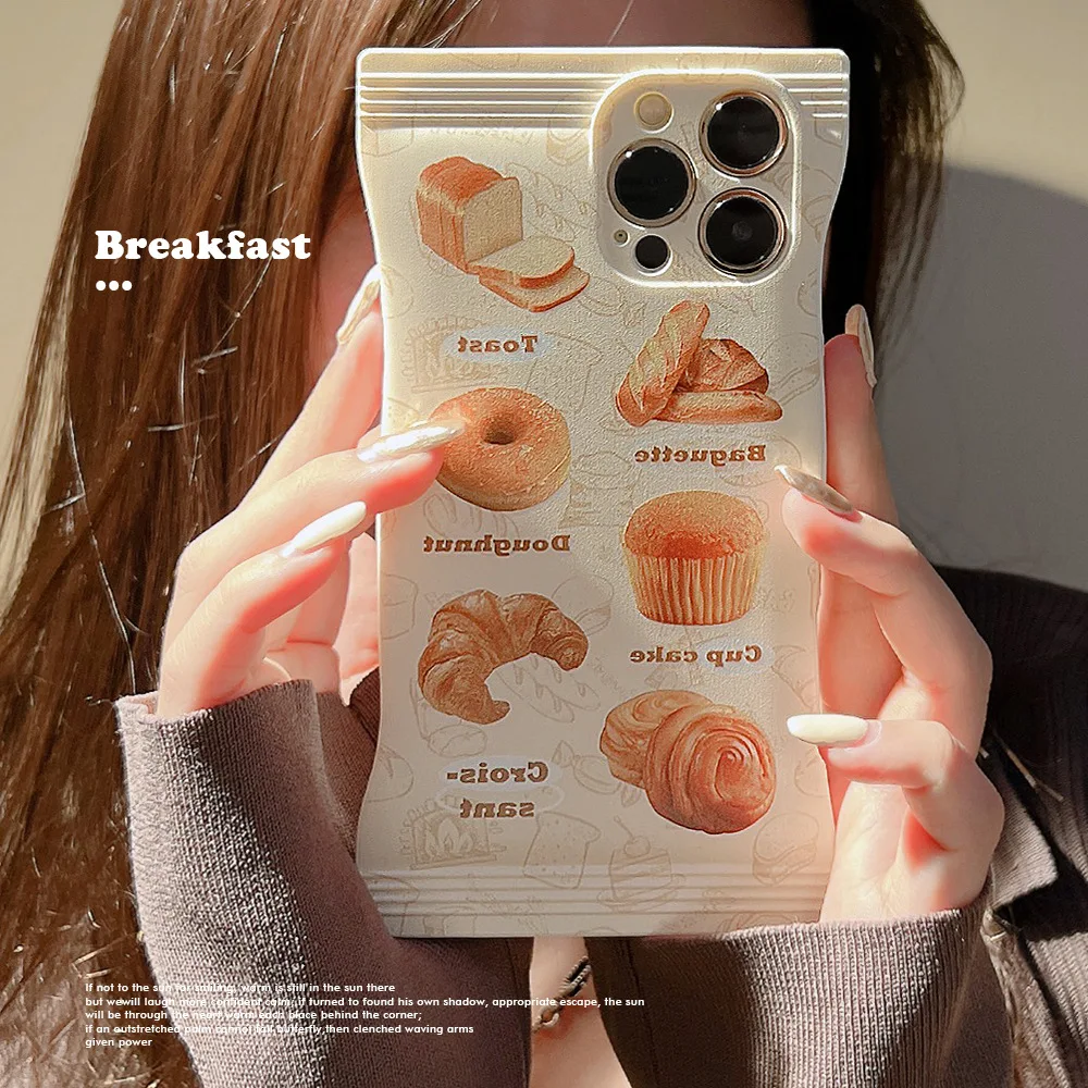 Snack bag bread iphone14pro Apple mobile phone shell 14plus autumn and winter 12 grab bag suitable for 13 14
