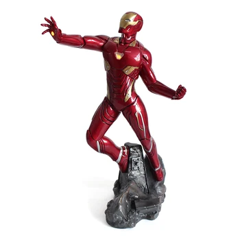 New creative Design iron man 30cm statue resin figurine home decoration Led toy