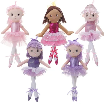 Stuffed Soft Plush Girl Ballerina Doll With Tutu Skirt Wholesale