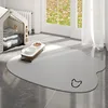 Tapis pour animaux de compagnie en cuir double face - forme de tête de chien minimaliste, gris clair