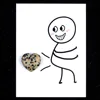 20mm spotted stone + card