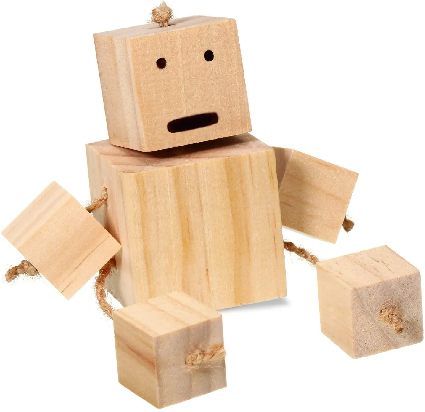 Natural Unfinished Pinewood Craft Blocks For Diy Holiday Decor, Oem