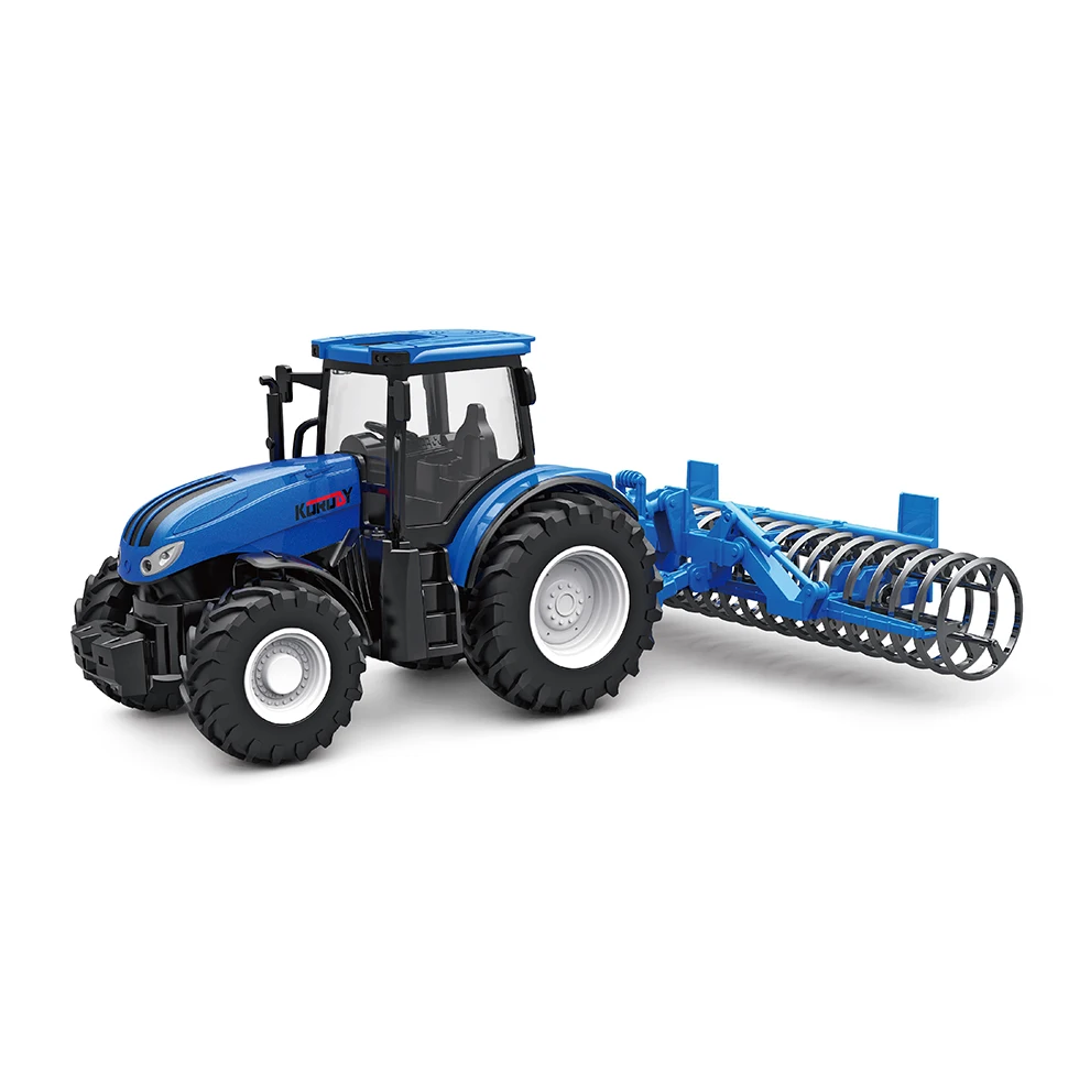 2.4GHZ 6 CH 1/24 Scale Model John & Deered Diecast Farmer Vehicle Toys RC Tractor With Flattening