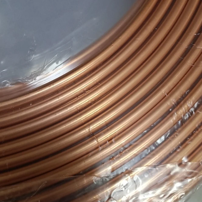 Tuyau de tube de bobine de cuivre souple T2 Id 4mm OD 5mm épaisseur 0