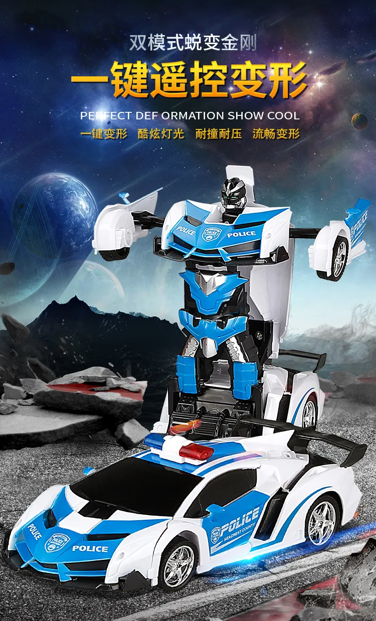 118 Scale Transform Rc Car Robot 2.4g Remote Control Car Robot