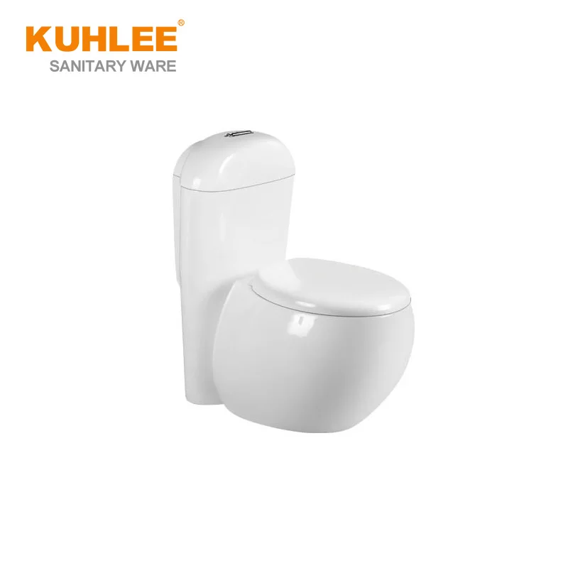 Egg Shape Round Style Bathroom Sanitary Ware Ceramic One Piece Toilet For Hotel