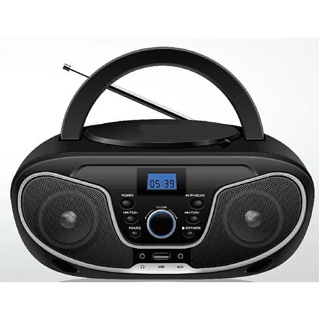 Portable Home CD Player with FM Radio LED Display USB & Auxiliary Headphone