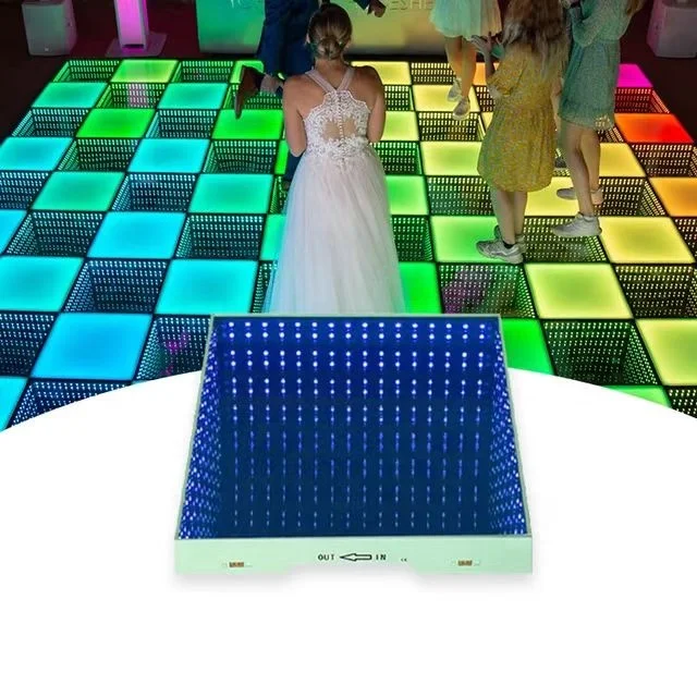 3D Interactive Dance Floor Light Infinity Mirror Wireless Dance Floor