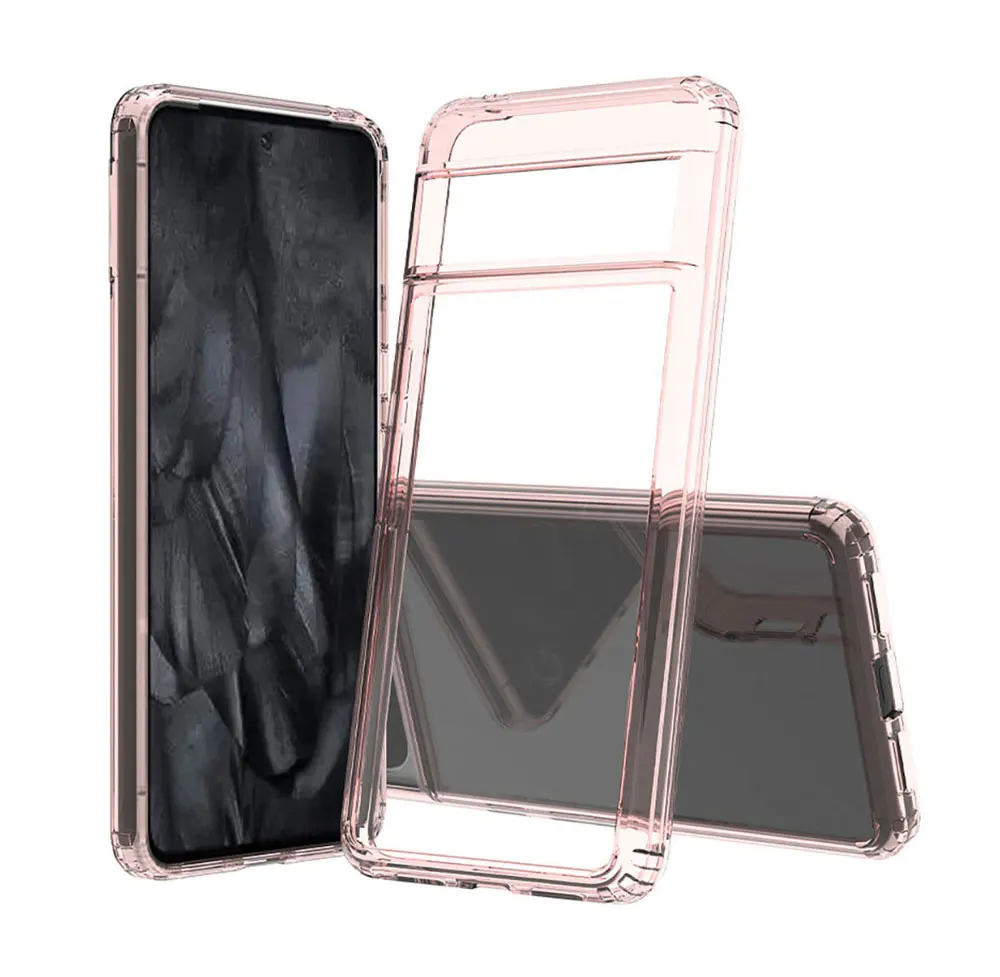 Transparent Clear Phone Case For Google Pixel 8 Pro 7A 7 6A 6 5A 5G 5 Precision Hole Hard Pc Cases Bulk Wholesale SJK129 Laudtec factory