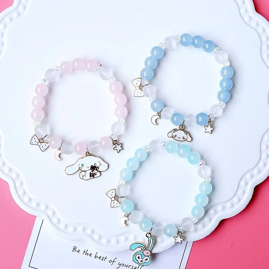 Bracciale Elastico Con Perline Naturali E Perline Di Cristallo Da 1 Pezzo Per Donna, Da Indossare Ogni Giorno | SHEIN ALIA