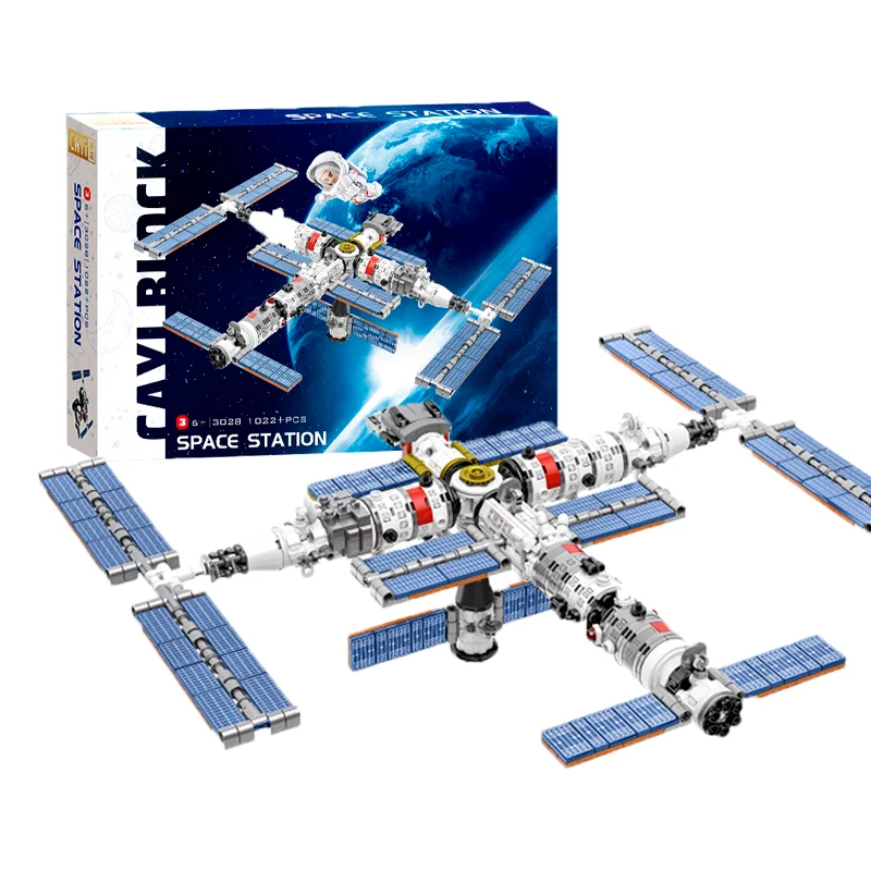 CAYI New Tian Gong Space Station Building Block set Assembly International Space Bricks Model diy Educational Toys Kids 1022 pcs