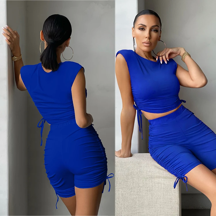 1041303 Hot Selling Women Clothes 2021 Summer Outfits Womens Two Piece Set