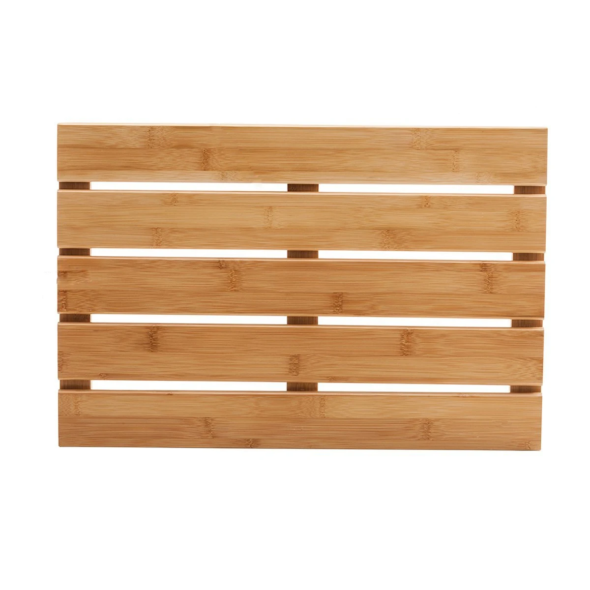 Wholesale 100% Bamboo Bath Shower Mat Wooden Floor Mat Non-Slip Large Rectangular Spa Bath Mat for Home or Outdoor
