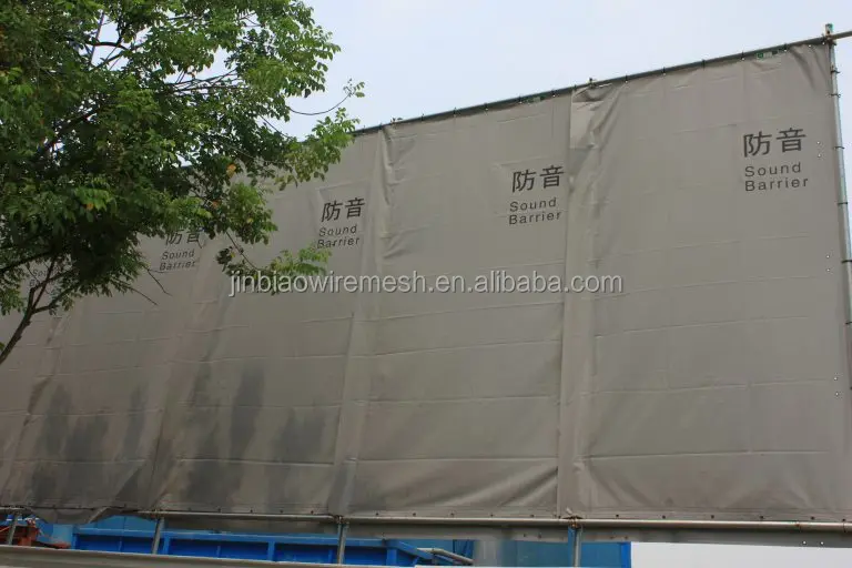 product jinbiao factory wholesale sound absorb waterproof net noise barrier soundproof blanket for construction site-7