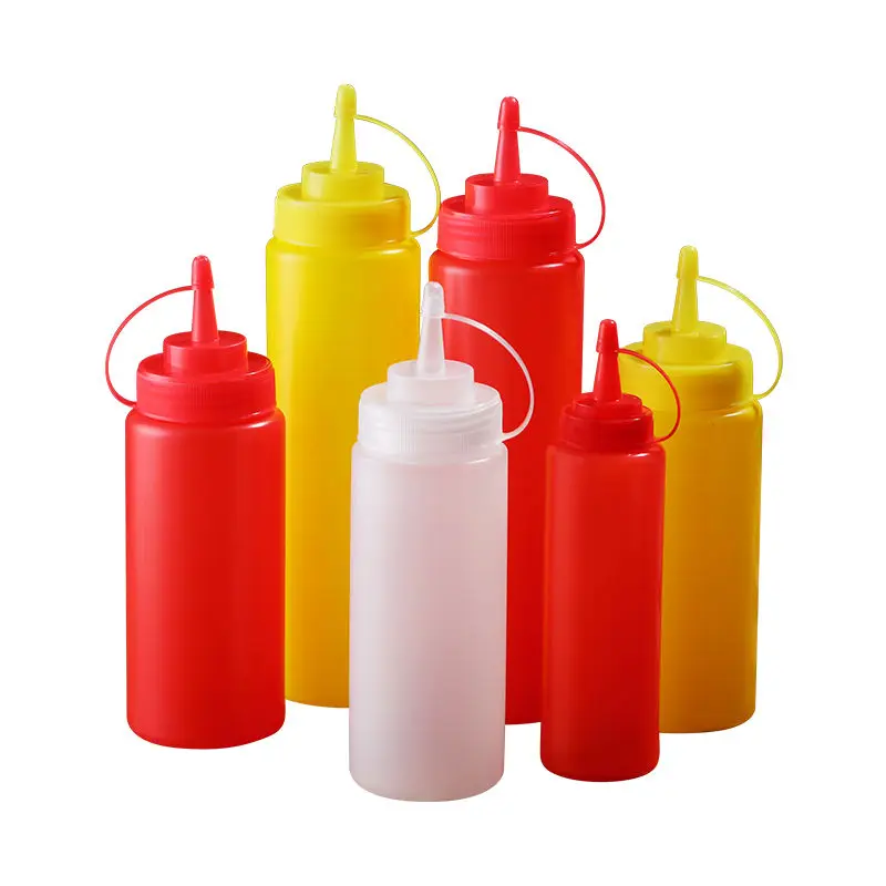 4 Pièces Squeeze Bouteille À Condiments, 25Ml Mini Bouteille Pour