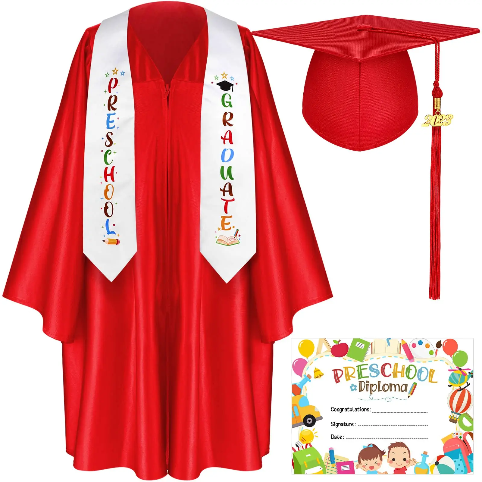 Wholesale Preschool Graduation Cap Gown - Kids Set 2025