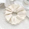 17cm Double-Layer Hollowed-Out Scrunchie - Beige