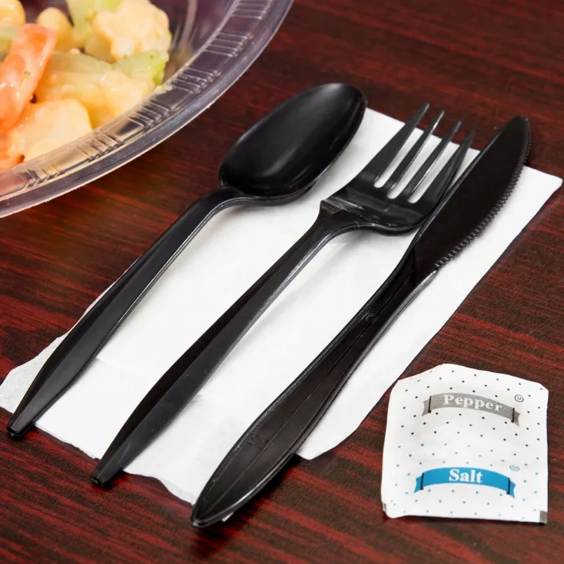 OEM PP/PS/PLA製カトラリーセット、フライト用プラスチック製スプーン