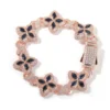 Rose gold with dark blue